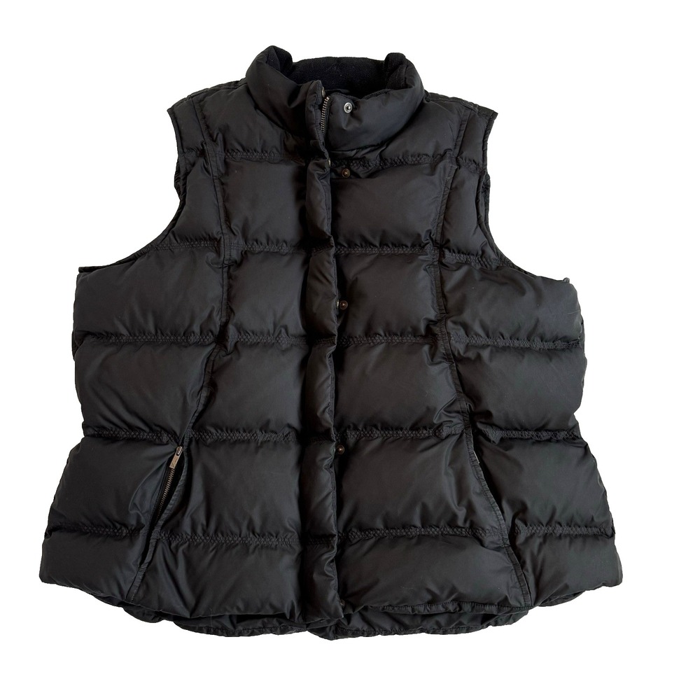 Eddie Bauer Goose Down Puffer Vest Women 2X 20 22 Quilted Sleeveless Jacket Warm